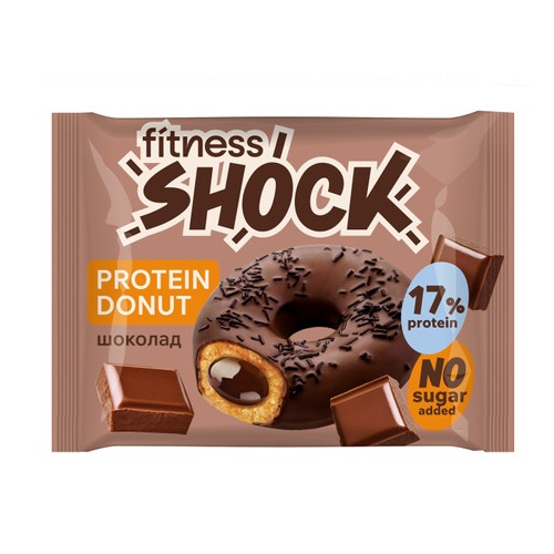 FitnesShock донат с шоколадной начинкой, 70 гр